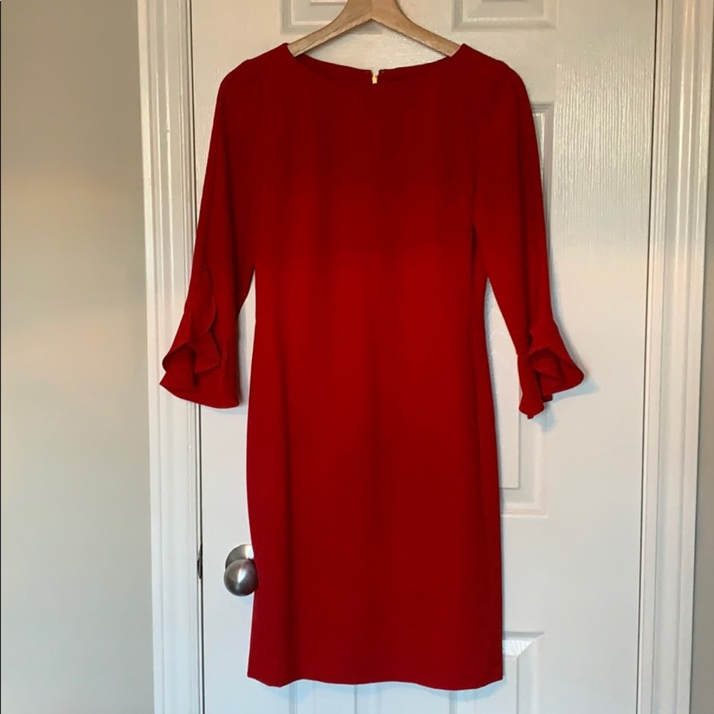 KARL LAGERFELD Red bell sleeve dress